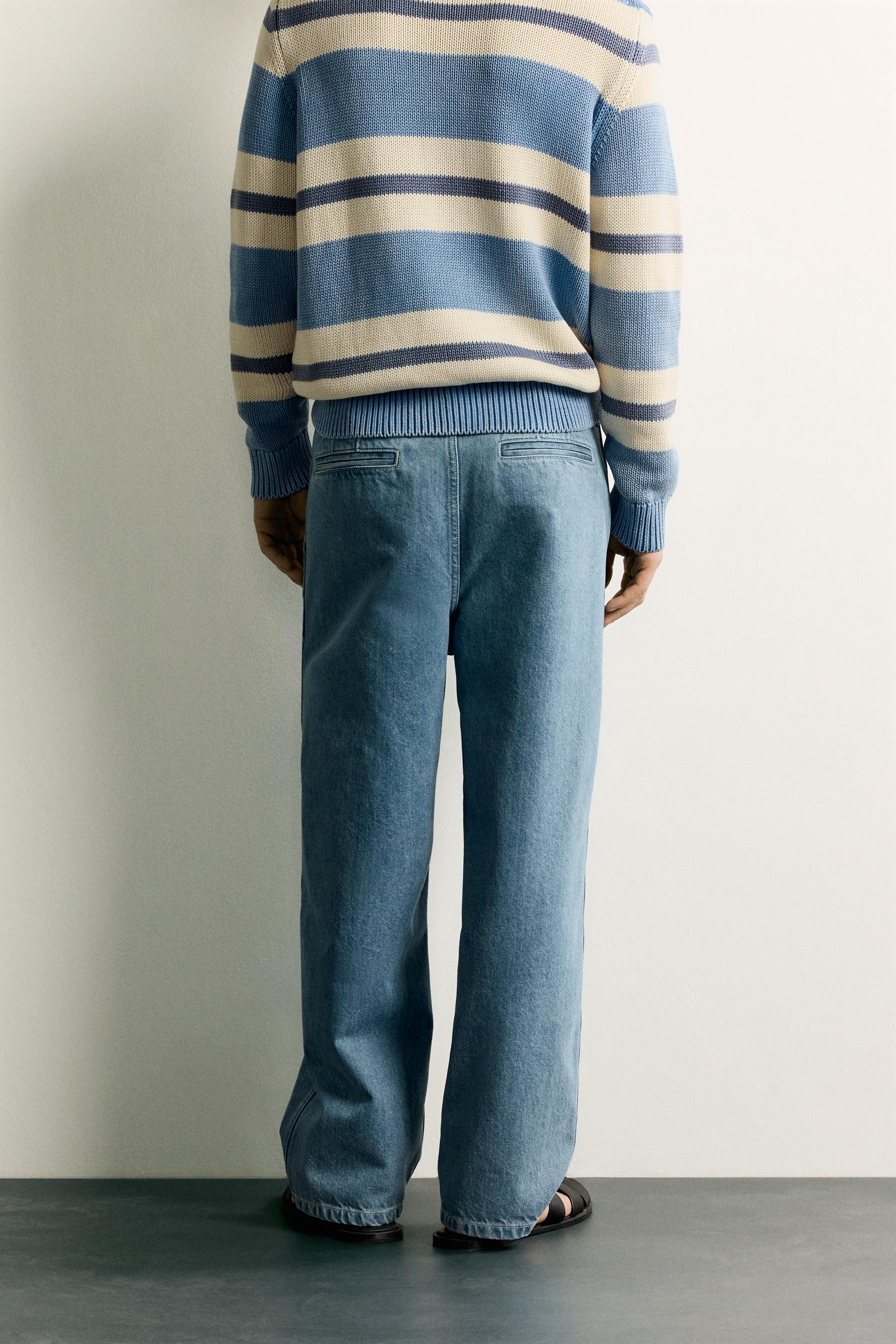 STRAIGHT FIT DENIM CHINO PANTS